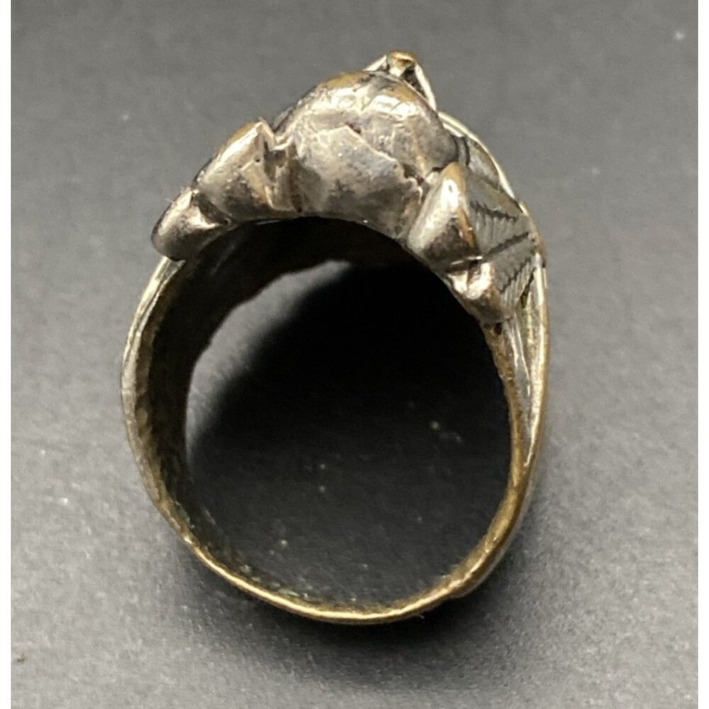 1985 Biker Ring G&S Gordon Smith Silver Tone Native American Chief  Sz  11 LOOK - Picture 7 of 10